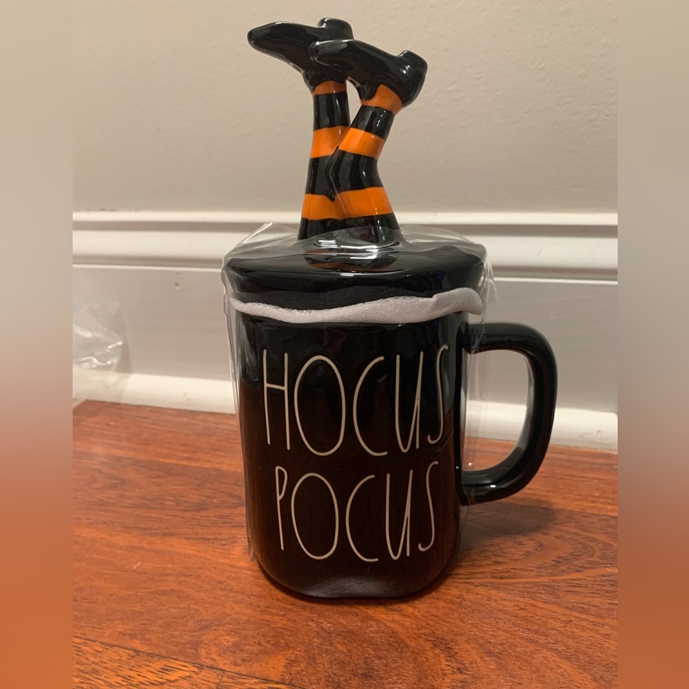 Hocus Pocus mug coffee cup with topper! Halloween witch feet